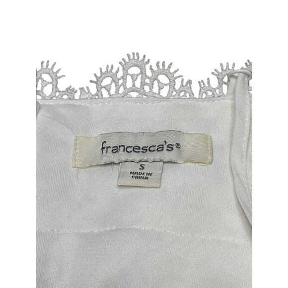Francescas White Off-The-Shoulder Lace Dress Size Small - Picture 5 of 15
